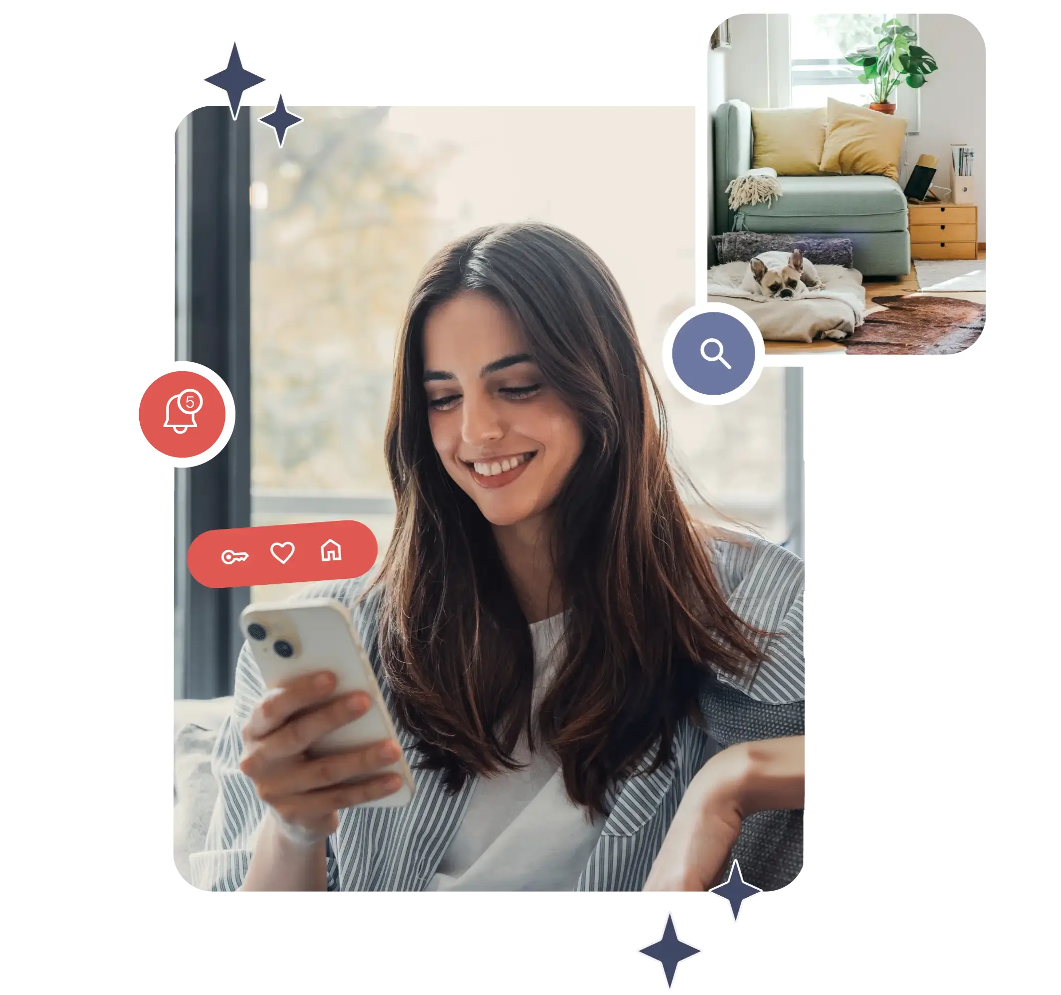 Femme avec un téléphone